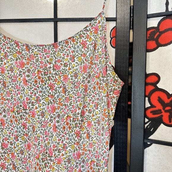 J. CREW Gwyneth Cupro Blend Slip Dress Scattered Blooms Size 10P Beach Travel - Picture 8 of 10